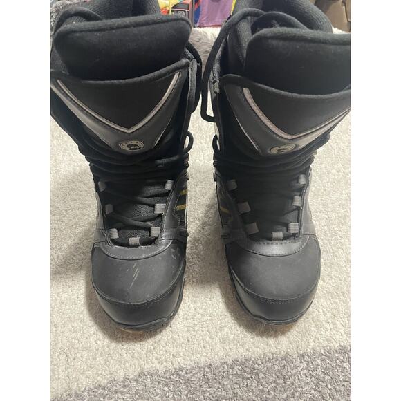 Ski-doo Holeshot BRP snowmobile boots 4441322809 size 8 lace up black yellow - Picture 3 of 10